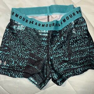 Under Armour Women's Athletic Shorts in Black and Teal